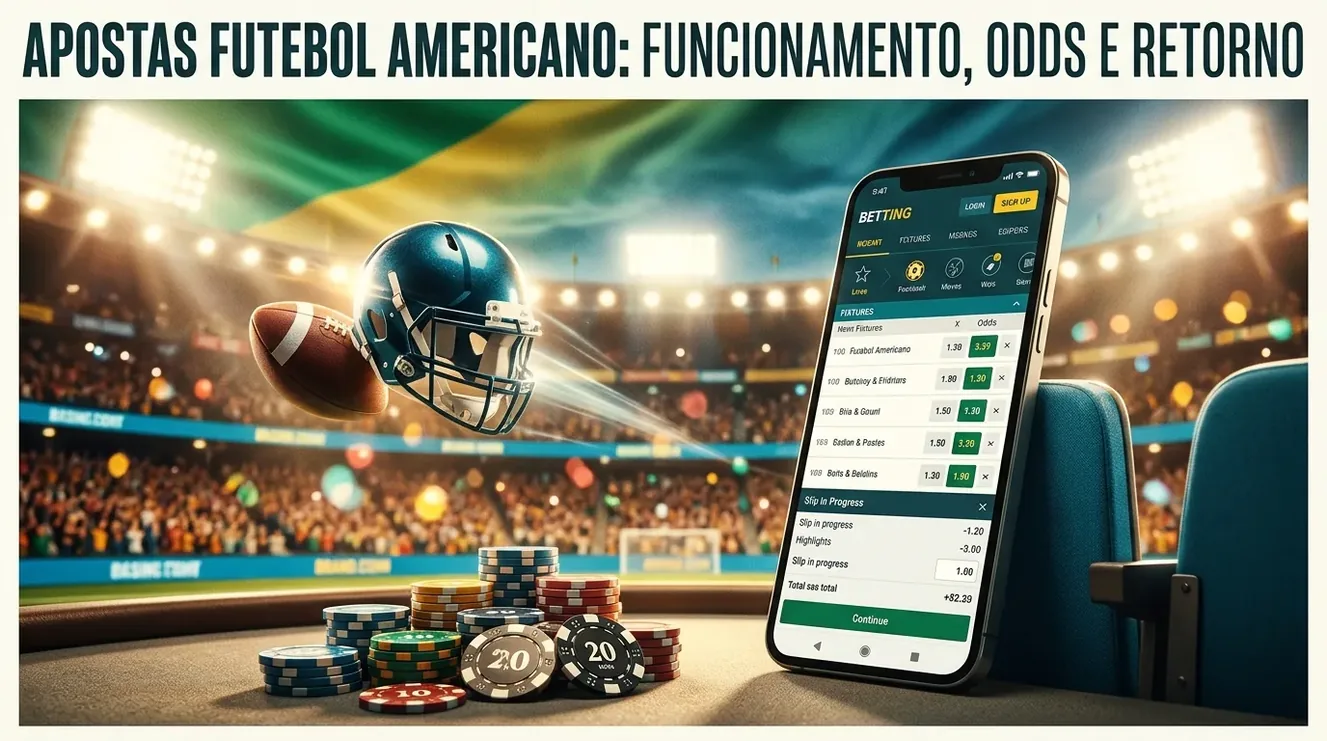 Apostas futebol americano: funcionamento, odds e retorno